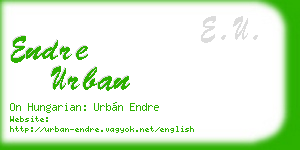 endre urban business card